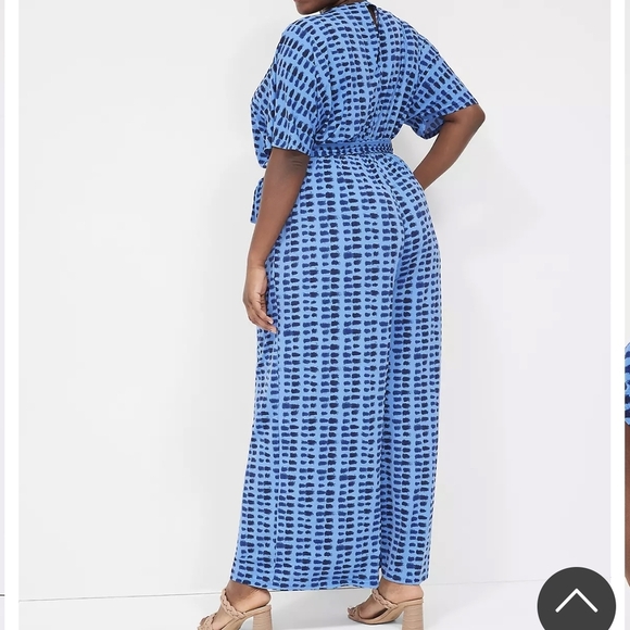 Lane Bryant Perfect Kimino Sleeve V-Neck Jersey Patterned Sz. 18/20 Jumpsuit NWT - Picture 16 of 16